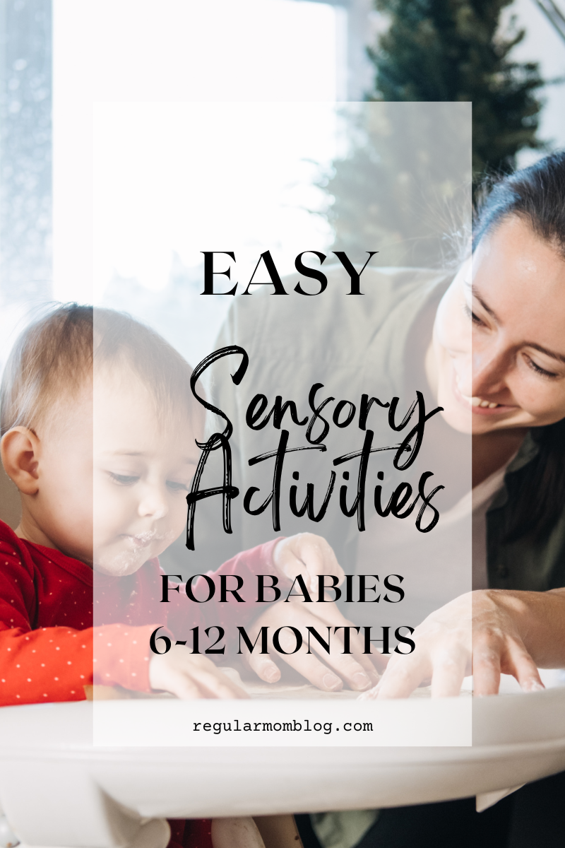 Concerned that you don't know how to bond or connect with your baby with hearing loss? Read the post for easy sensory activity ideas for babies 6 months old and older!