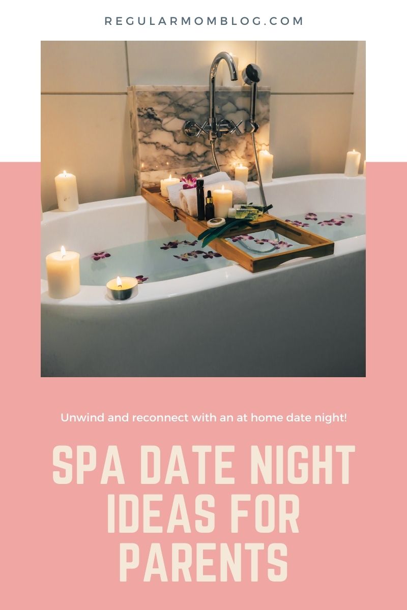 a blog graphic that features a bathtub with bubbles in it and candles around it