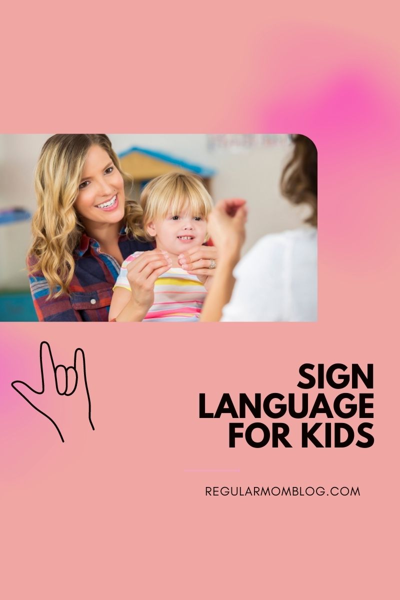a blog graphic that features a mom signing with her little girl