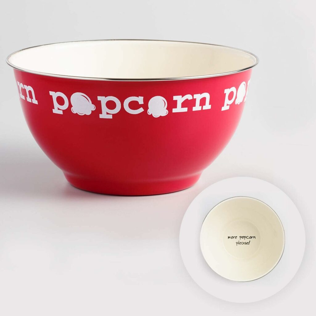 a popcorn bowl perfect for at home movie night
