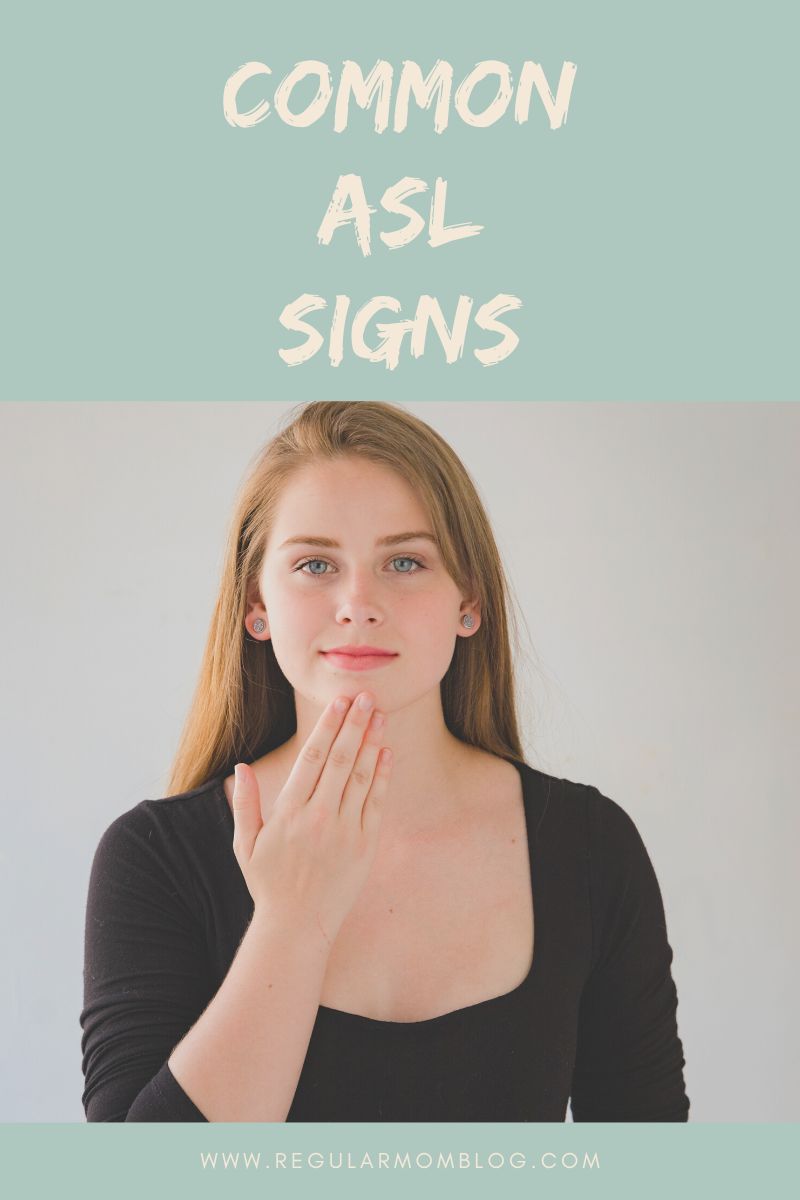 a blog graphic features a woman on the cover who is doing the ASL sign for thank you